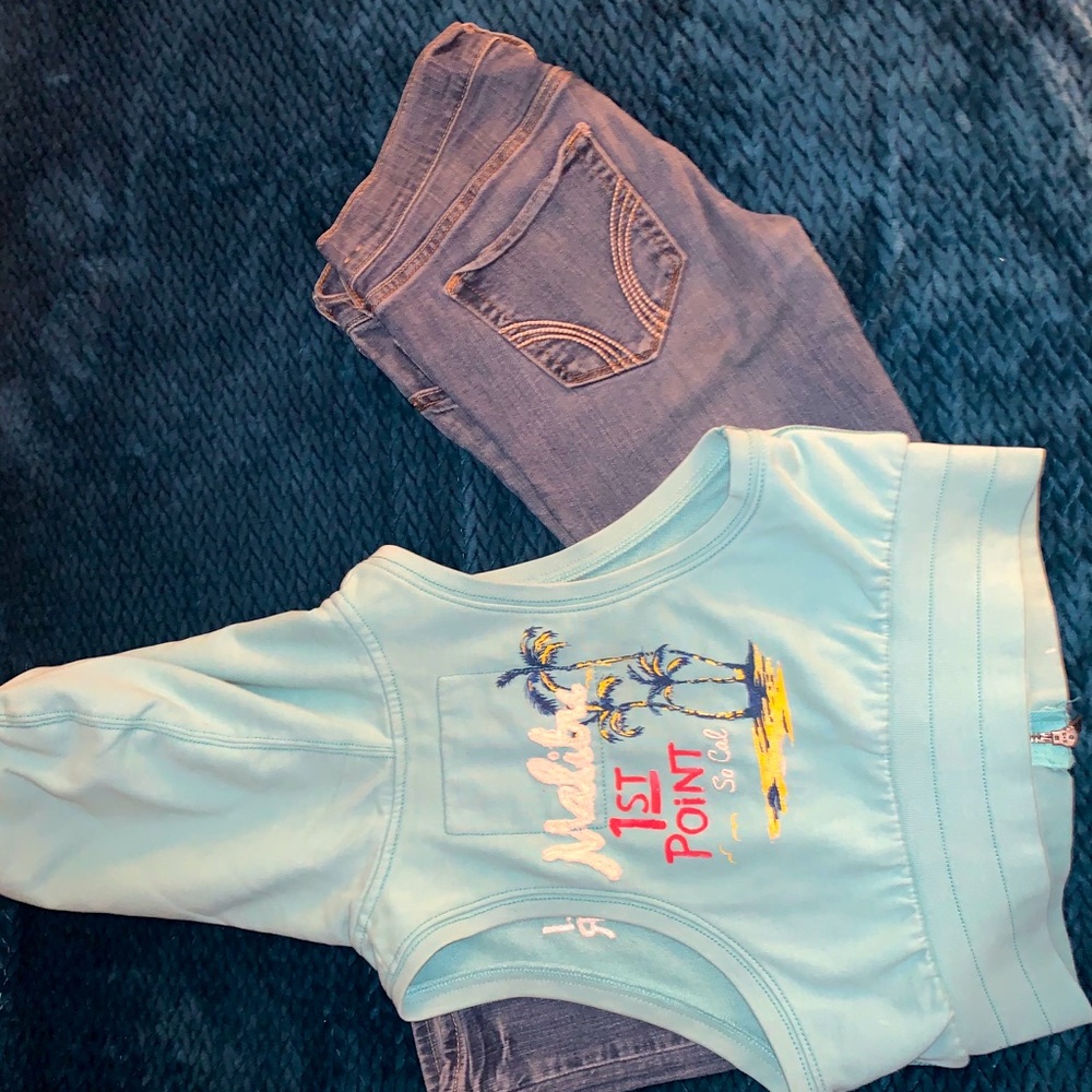 Holister Jeans + Beach Hoodie